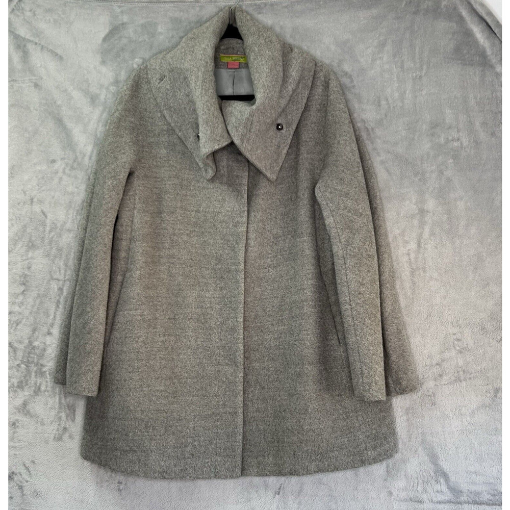 Itala‎ Testino Suri Alpaca Wool Super Soft Jacket Women’s Size L Gray Peru